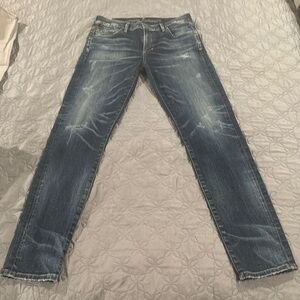 Citizens Of Humanity Blue Skinny Jeans with Vintage Distressing